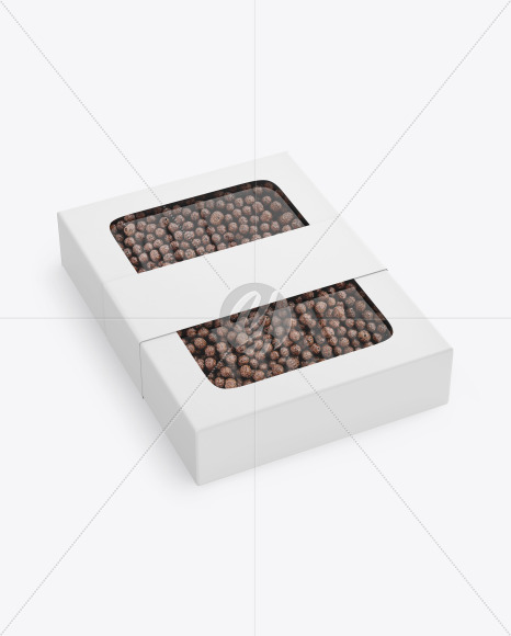 Paper Box With Chocolate Balls Mockup