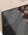 Kraft Paper Box With Chocolate Balls Mockup