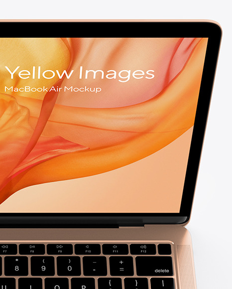 MacBook Air Gold Mockup