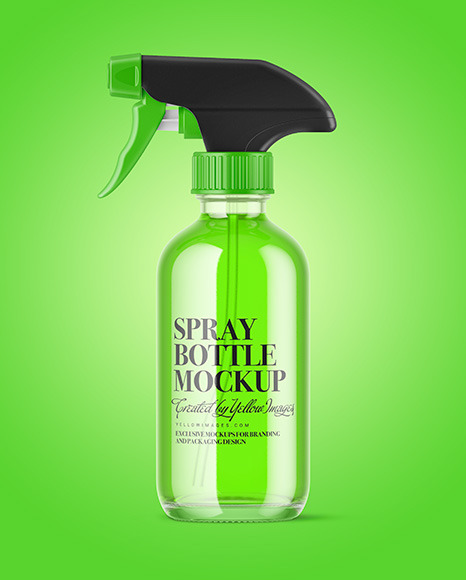 Clear Spray Bottle Mockup