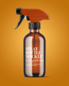 Amber Glass Spray Bottle Mockup