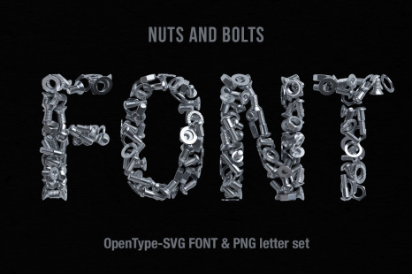 Nuts And Bolts Font - Stainless