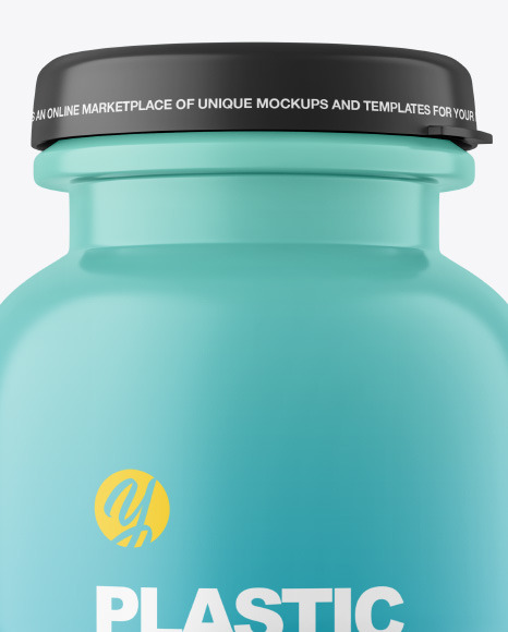 100 ml Matte Plastic Bottle Mockup 100 ml Matte Plastic Bottle Mockup