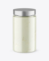 Сlear Glass Jar with Coconut Butter Mockup