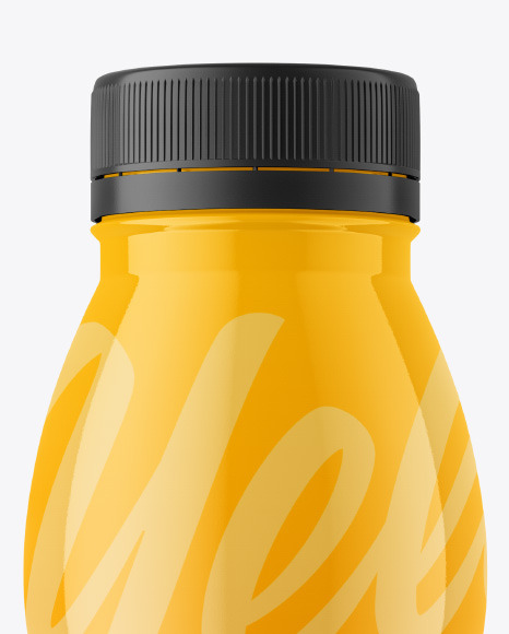 Glossy Plastic Bottle Mockup