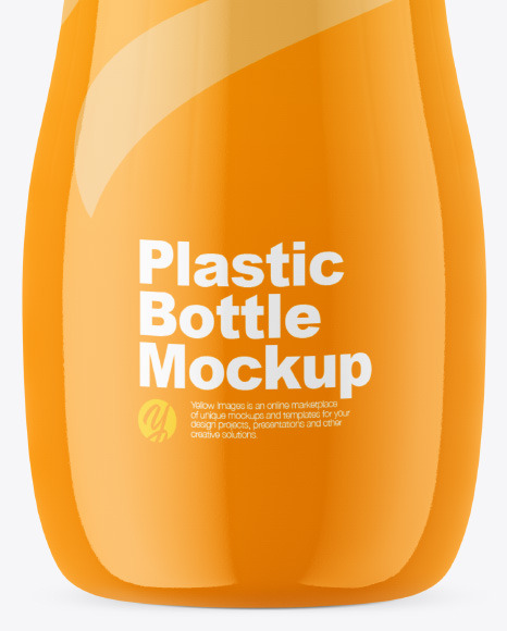 Glossy Plastic Bottle Mockup