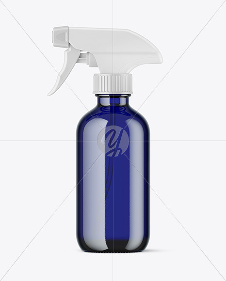 Color Glass Spray Bottle Mockup