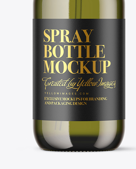 Color Glass Spray Bottle Mockup