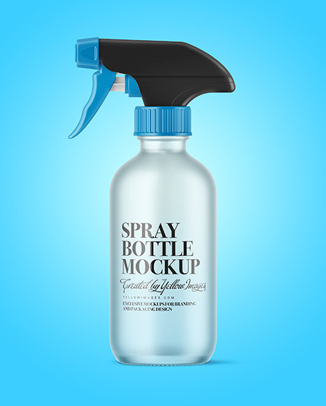 Frosted Glass Spray Bottle Mockup