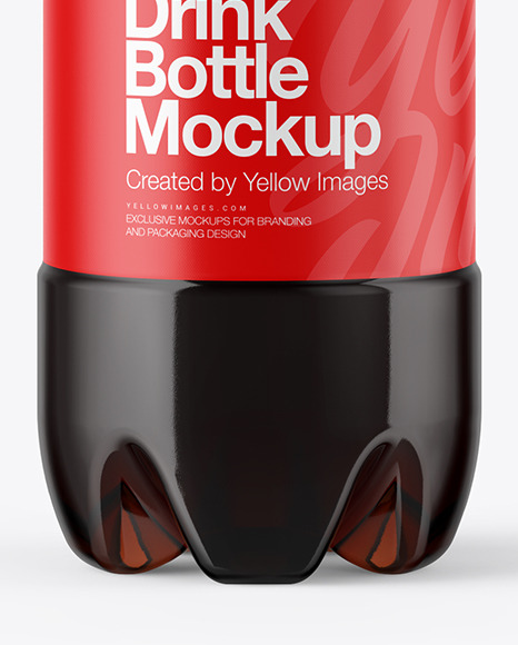 Clear Plastic Drink Bottle With Condensation Mockup