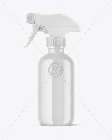 Glossy Spray Bottle Mockup