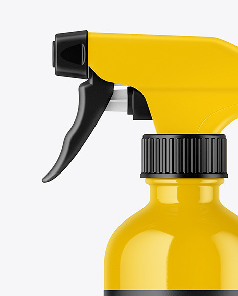 Glossy Spray Bottle Mockup