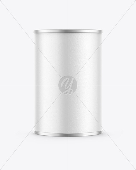 Coffee Tin Can with Paper Finish Mockup