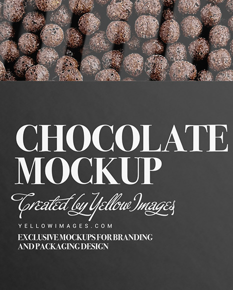 Paper Box With Chocolate Balls Mockup