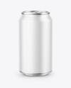 Metallic Drink Can w/ Matte Finish Mockup