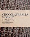 Kraft Paper Box With Chocolate Balls Mockup