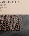 Kraft Paper Box With Chocolate Balls Mockup