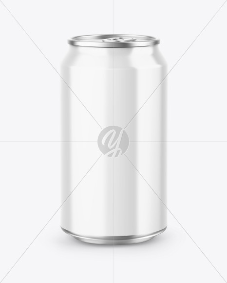 Metallic Drink Can w/ Glossy Finish Mockup