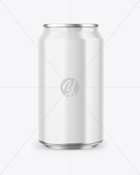 Metallic Drink Can w/ Glossy Finish Mockup