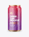 Metallic Drink Can w/ Glossy Finish Mockup