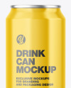 Metallic Drink Can w/ Glossy Finish Mockup