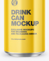 Metallic Drink Can w/ Glossy Finish Mockup