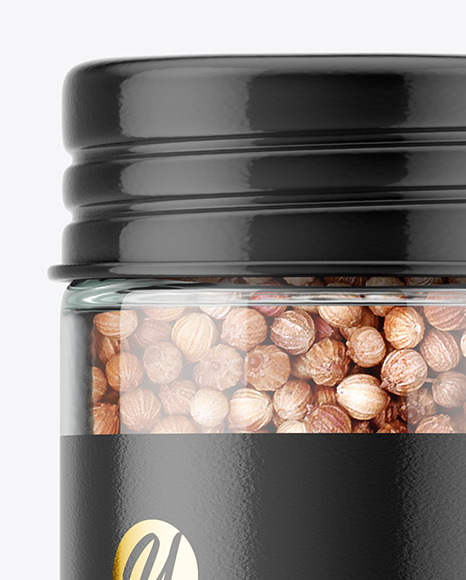 Spice Jar with Coriander Mockup