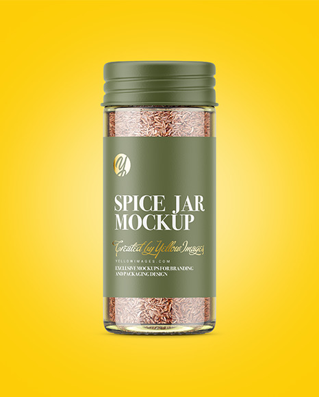 Spice Jar with Cumin Mockup