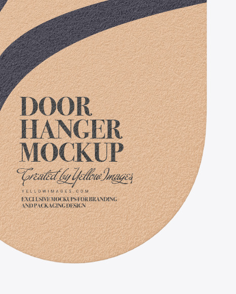 Kraft Door Hanger Mockup