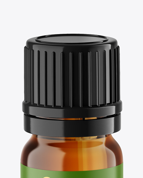 Amber Glass Dropper Bottle Mockup