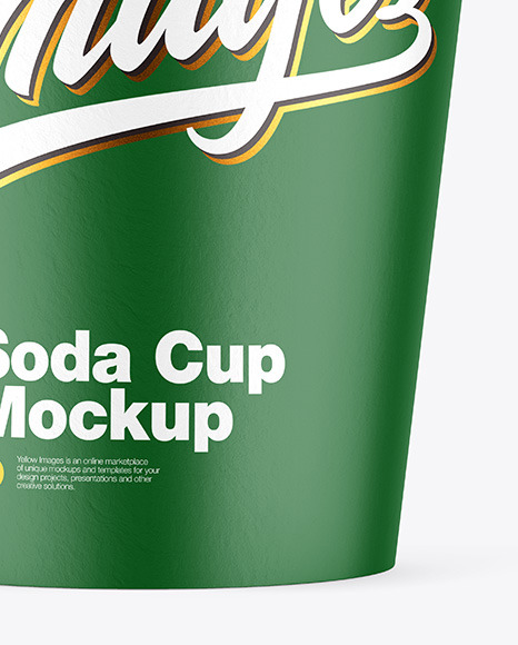 Paper Soda Cup w/ Straw Mockup