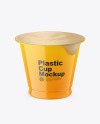 Glossy Plastic Cup Mockup