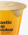 Glossy Plastic Cup Mockup