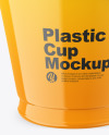 Glossy Plastic Cup Mockup