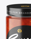 Сlear Glass Jar with Tomato Sauce Mockup