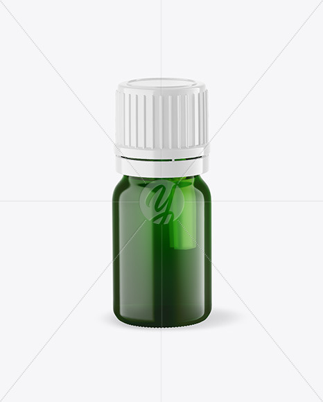 Green Glass Dropper Bottle Mockup