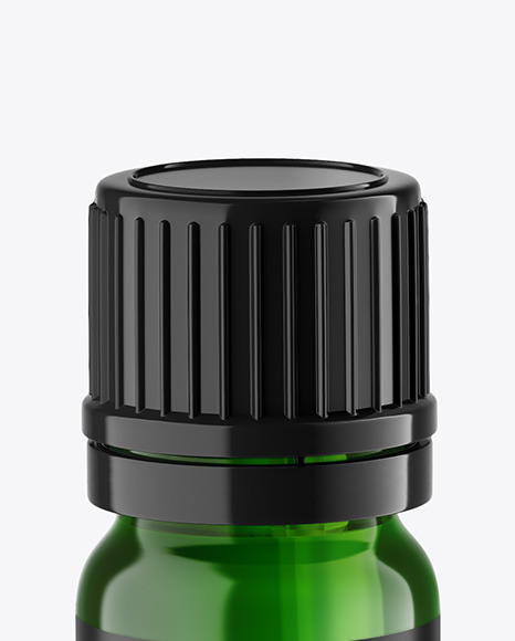 Green Glass Dropper Bottle Mockup