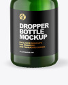 Green Glass Dropper Bottle Mockup