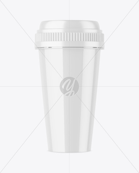 Glossy Plastic Cup Mockup