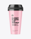 Glossy Plastic Cup Mockup