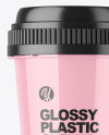 Glossy Plastic Cup Mockup