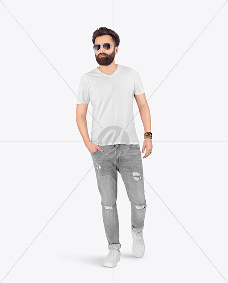 Man in T-Shirt Mockup