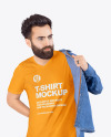 Man in T-Shirt Mockup