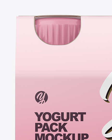 4x125ml Matte Yogurt Pack Mockup