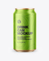 Matte Metallic Drink Can Mockup