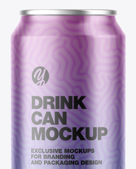 Matte Metallic Drink Can Mockup