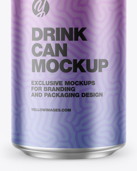 Matte Metallic Drink Can Mockup