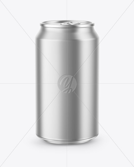 Matte Metallic Drink Can Mockup