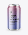 Matte Metallic Drink Can Mockup