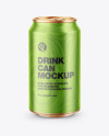 Matte Metallic Drink Can Mockup